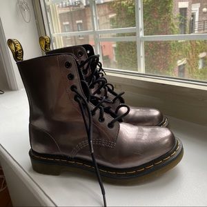 Black and gunmetal 1460 doc martens